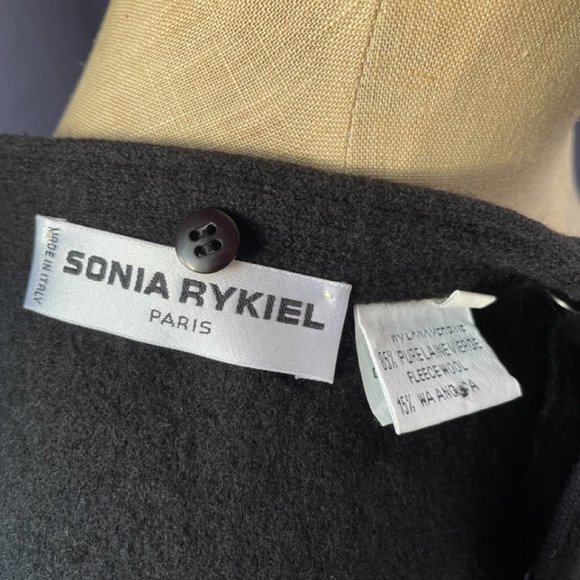 Sonia Rykiel wool & angora cardigan sweater with detachable fur collar - Picture 5 of 6